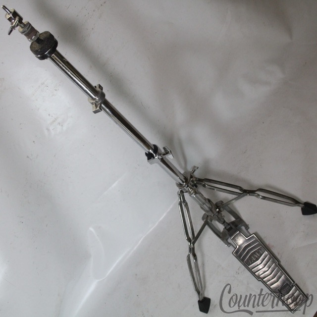 Tama Hi-Hat Cymbal Stand Chrome Double-Braced Tripod Foot Pedal+Clutch Japan 80s — main photograph