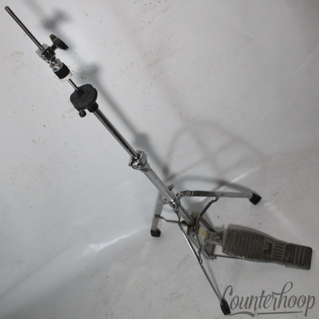Pearl Hi-Hat Cymbal Stand Chrome Single-Brace Tripod Foot Pedal +Clutch Vintage — main photograph