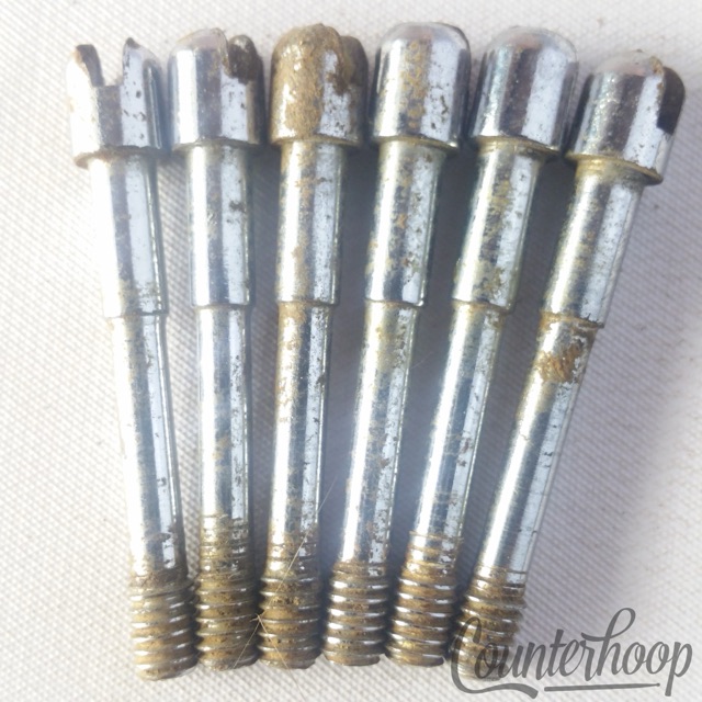 Premier 6x 1 5/8"Slotted Tension T-Rods Snare/Floor Tom Drum Vintage60s UK Elite — main photograph