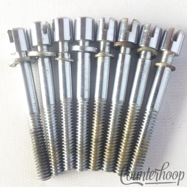 Sonor 8x 2 1/8"Slotted Tension T-Rods Floor Tom/Snare Drum Vintage60s-70s Phonic — main photograph