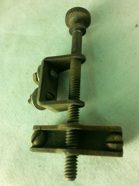 Leedy Ludwig Snare Drum Strainer Tensioner Nickel 2-Pt Vintage 10s-20s Marching — main photograph