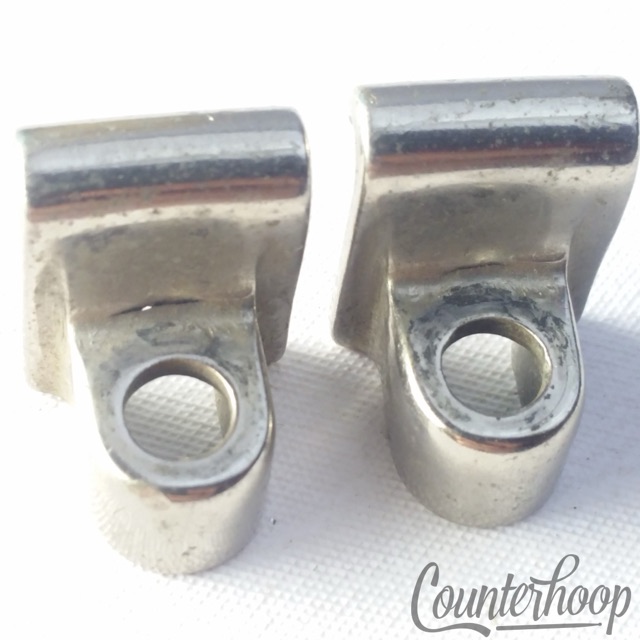 Ludwig/Leedy 2 Tension T-Rod Clips Single-Flange Rim Floor/Tom/Snare Drum Nickel — main photograph