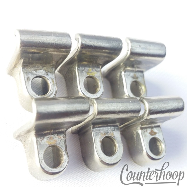 Ludwig 8x Tension T-Rod Clips Single-Flange Rim Floor/Tom/Snare Drum Nickel USA — main photograph