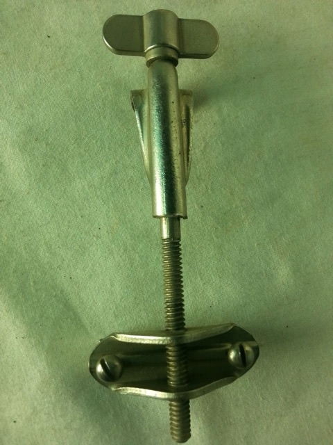 Leedy Ludwig Snare Drum Strainer Tensioner Wood Hoop Claw-Mount Nickel USA 20s* — main photograph
