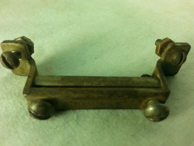 Leedy Snare Drum Butt Plate 1 7/8" Half-Circle Clamp Nickel Vintage USA 20s* — main photograph