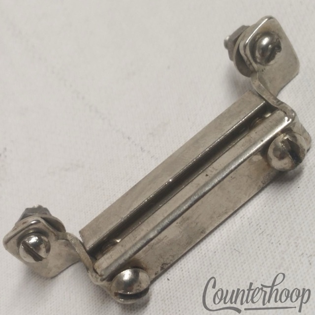Leedy Snare Drum Butt Plate 1 7/8" Square Bar Clamp Nickel Plating Vintage 30s* — main photograph
