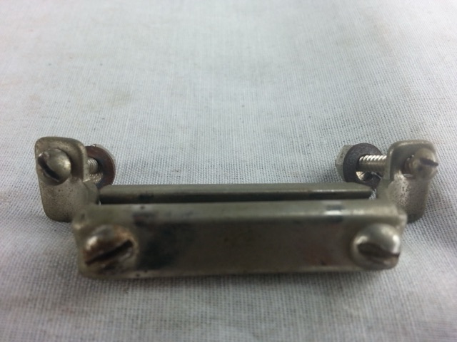 Leedy Snare Drum Butt Plate 2" Square Clamp Nickel Vintage USA 20s* — main photograph