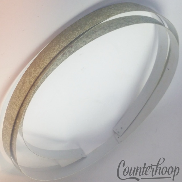 Ludwig Silver Sparkle Bass Drum Hoop/Rim Inlay Wrap 9/16" 69" 2piece Vintage 60s — main photograph
