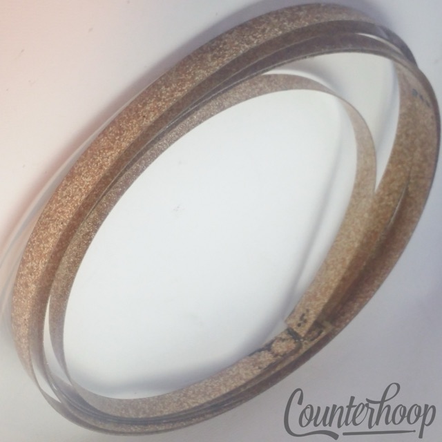 Ludwig/Rogers Champagne Sparkle Bass Drum Hoop/Rim Inlay 17/32" Wrap Vintage 60s — main photograph