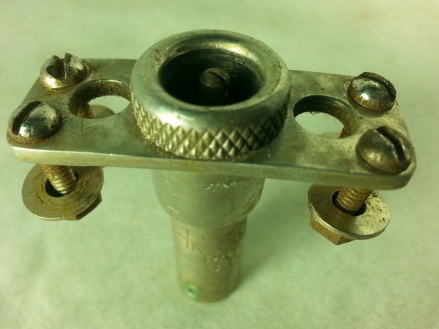 Leedy Snare Drum Calf Skin Heating Element Mount Head Nickel Vintage 10s-20s* — main photograph
