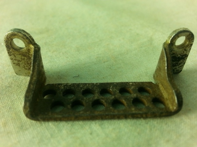 Leedy Snare Drum Butt Plate Nickel 1 7/16"Vintage 10-20s Wilson Bros Wire Holes — main photograph