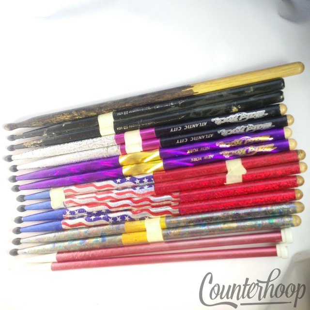 Hard Rock Cafe Atlantic City, New York, Decorative Drum Sticks Lot of7 Sets Misc — main photograph
