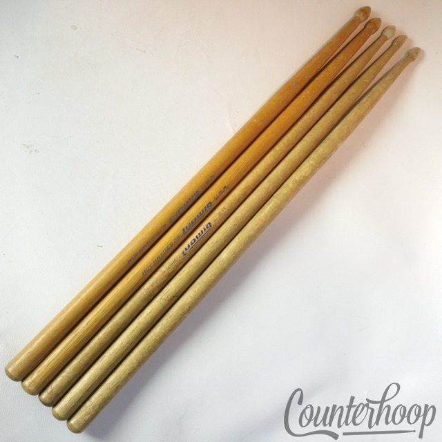Ludwig 5x Drum Sticks - Roy Haynes, Ed Thigpen 7A Wood+Nylon-Tip Vintage 70s USA — main photograph