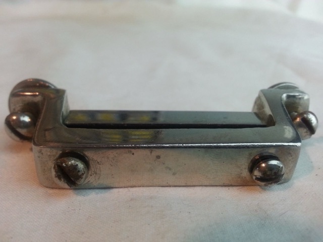 Leedy&Ludwig Snare Drum Butt Plate Nickel Vintage 50s 2 7/16" Marching Parade* — main photograph