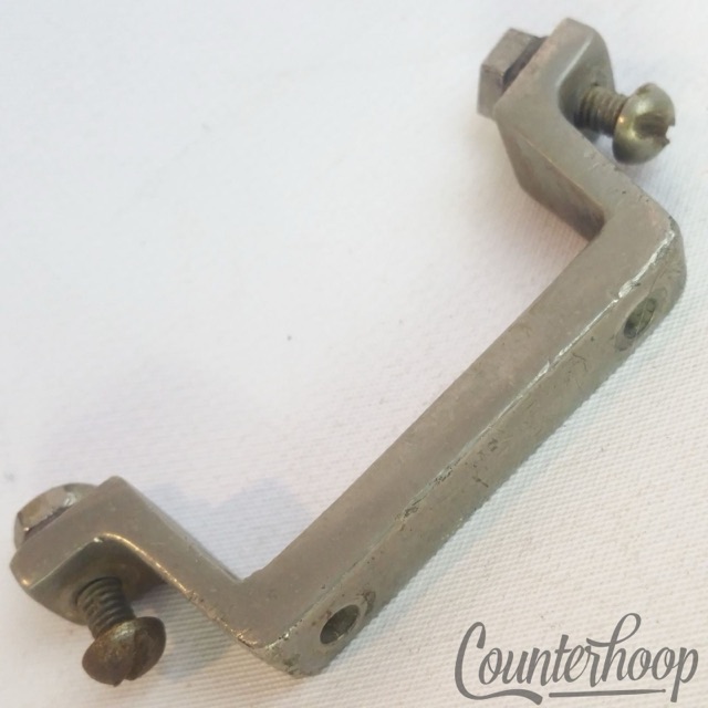 Leedy&Ludwig Snare Drum Butt Plate Nickel 2 7/16"Marching Parade Vintage 40s USA — main photograph
