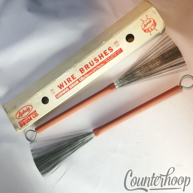 Ludwig WFL Wire Brushes Jazz Snare Drum Set Sticks Retractable Vintage50s+OG Box — main photograph