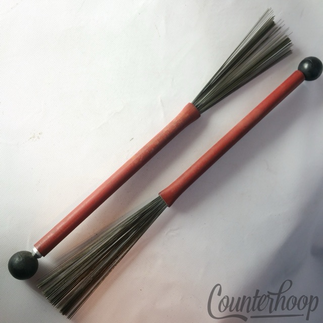 Ludwig Wire Brushes Jazz Snare Drum Set Sticks Retractable Ball-Tips Vintage 60s — main photograph