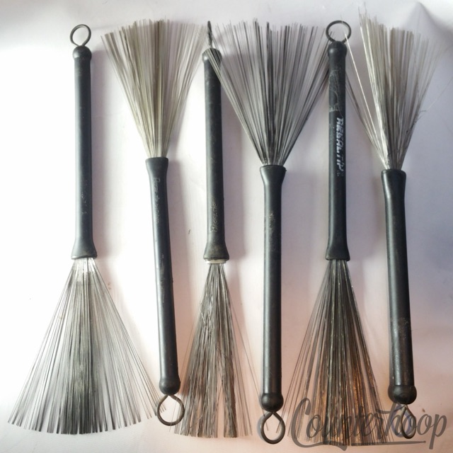 Regal Tip 3x Sets Wire Brushes Jazz Snare Drum Set Sticks Calato Retractable USA — main photograph