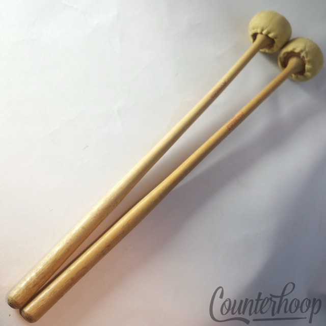 Rogers 3812 Mallet Pair 2x Wood Handle Leather Head Vintage60s Xylophone Marimba — main photograph