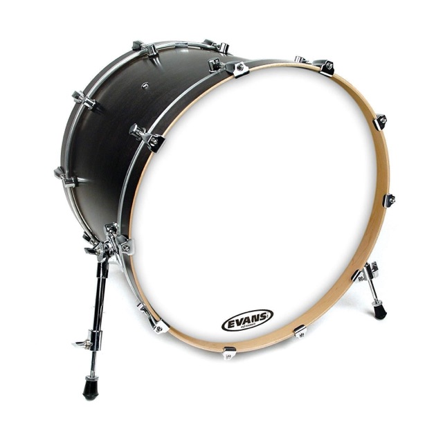 Evans 24" EQ3 Resonant Bass Drum Head Coated Kick No-Port USA BD24RGCW-NP* — main photograph