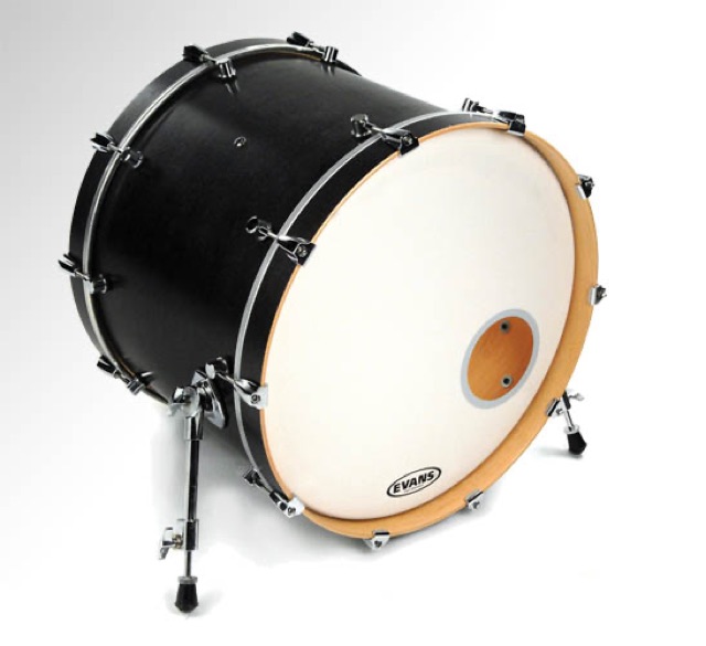 Evans 26" EQ3 Resonant Bass Drum Head Coated Kick Ported Port USA BD26RGCW* — main photograph