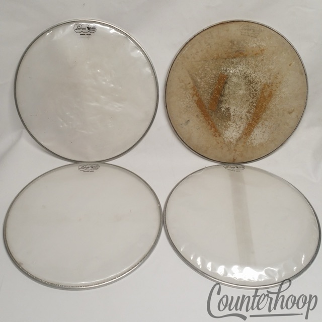 Ludwig 14" Vintage 60s 3x Clear Snare Drum Resonant Heads 1x Parade Batter USA* — main photograph