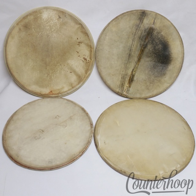 Ludwig 3x 14" 1x 13" Calf Skin Snare Drum Resonant Heads Calfskin Vintage 30s — main photograph