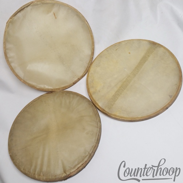 Ludwig 3x 14" Calf Skin Snare Drum Side Resonant Heads Vintage 20s USA Calfskin — main photograph