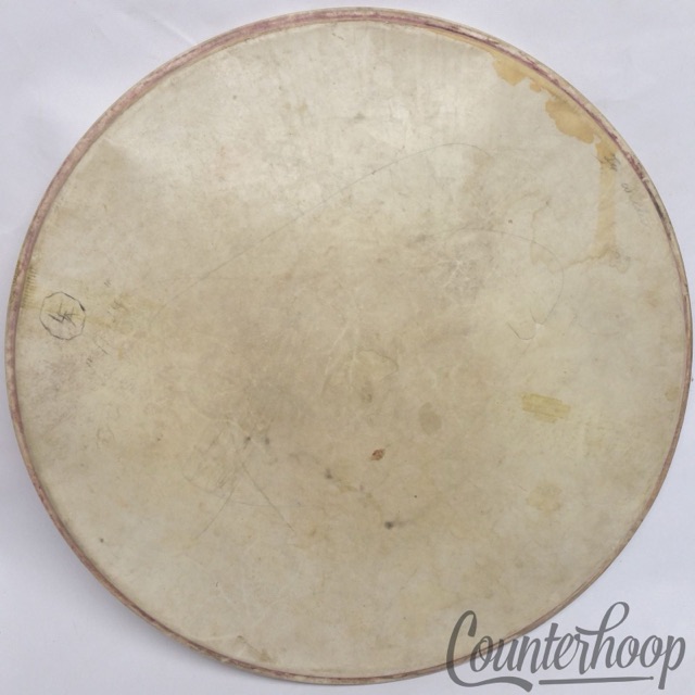 Ludwig 17" Calf Skin Parade Tenor Tom Drum Batter Marching Head USA Vintage 40s — main photograph