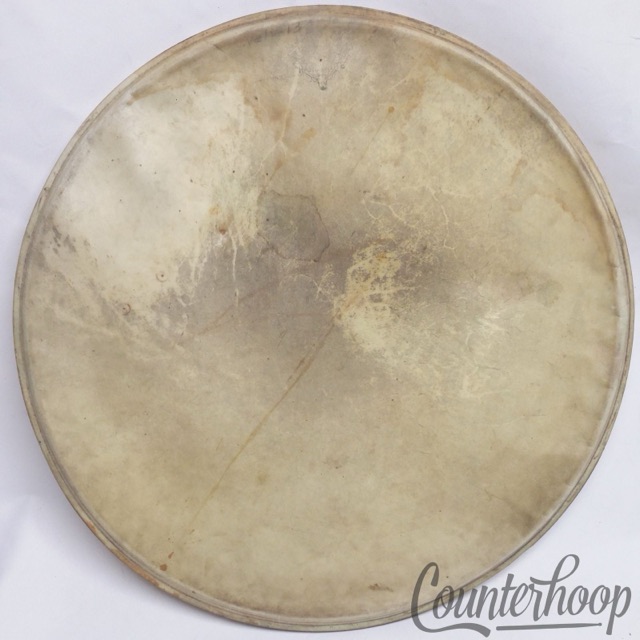 Leedy 18" Calf Skin Bass/Floor Tom Drum Batter Head Superior Hardwhite Vintage* — main photograph