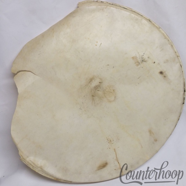 Ludwig 25" Calf Skin Bass Drum Head Calfskin 20" Retuck Project Vintage 30s USA — main photograph
