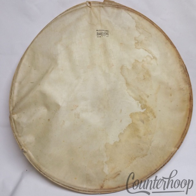 Slingerland 25" Calf Skin Bass Drum Head Radio King Retuck Project Vintage 40s* — main photograph