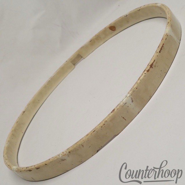 Leedy 14"1-Ply Solid Maple Wood Drum Hoop/Rim Snare Resonant Vintage 20s White* — main photograph