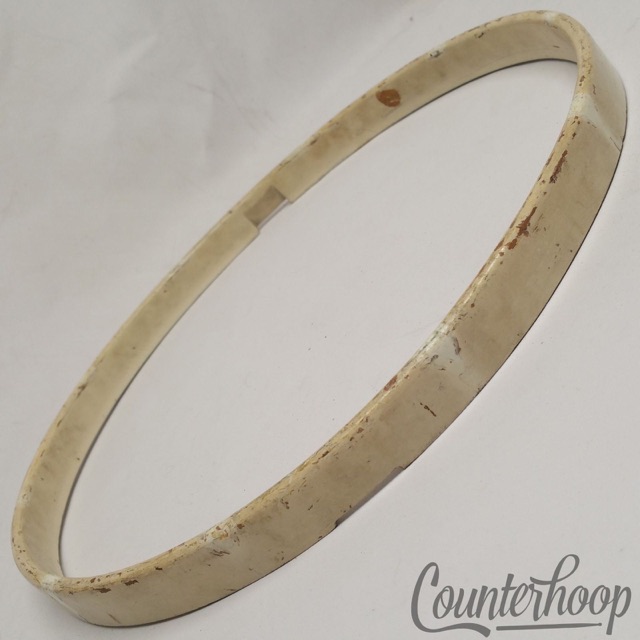 Leedy 14"1-Ply Solid Maple Wood Drum Hoop/Rim Snare Resonant Vintage 20s White* — main photograph
