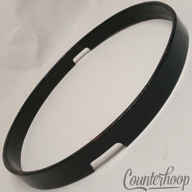 Rogers 15"x1 1/2"Maple Wood Hoop/Rim Snare 50s Drum Marching Resonant Black USA — main photograph