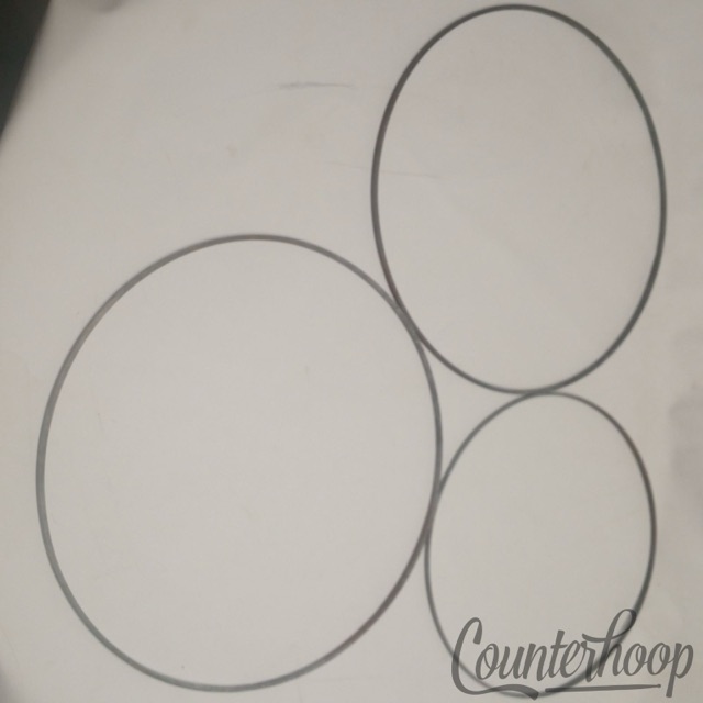 Ludwig Tom Drum/Timpani Steel Flesh Hoop Rim 2x16"+13"Metal Calfskin Ring Head* — main photograph