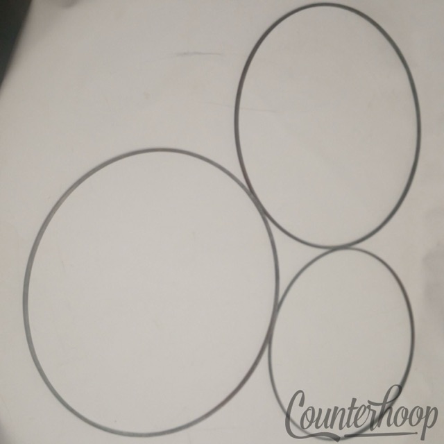 Ludwig Tom Drum/Timpani Steel Flesh Hoop Rim 2x16"+13"Metal Calfskin Ring Head* — main photograph