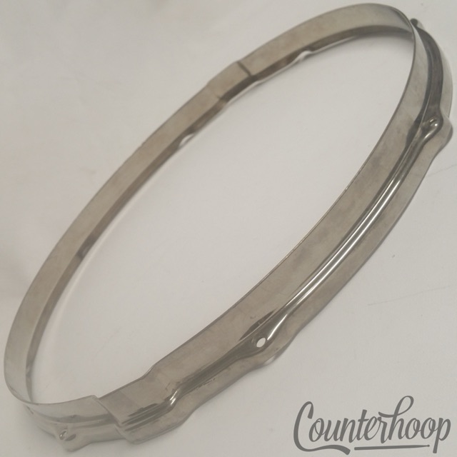 Leedy "Broadway Standard"14" Snare Drum Resonant Rim Engraved Nickel Brass Hoop — main photograph