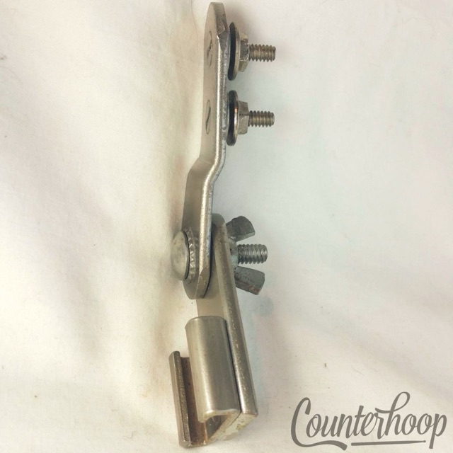 Ludwig WFL 2-Hole Tom Mount Bracket Clip Attachment -Clamp-On Nickel Vintage 30s — main photograph