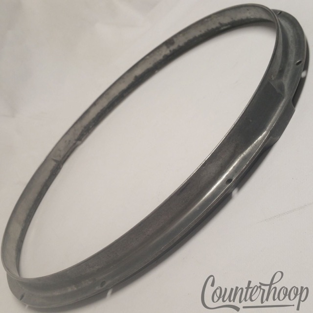 Geisler Snare Drum Resonant Rim 10Lug Cast Aluminum Vintage 20s Slingerland Hoop — main photograph