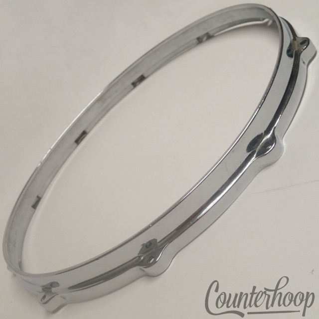 Gretsch 14" Die-Cast Snare Drum Rim 10-Lug Hoop Vintage 70s Batter USA Chrome* — main photograph