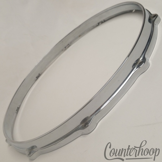 Gretsch 14" Die-Cast Snare Drum Rim 10-Lug Hoop USA Chrome Batter Vintage 60s* — main photograph