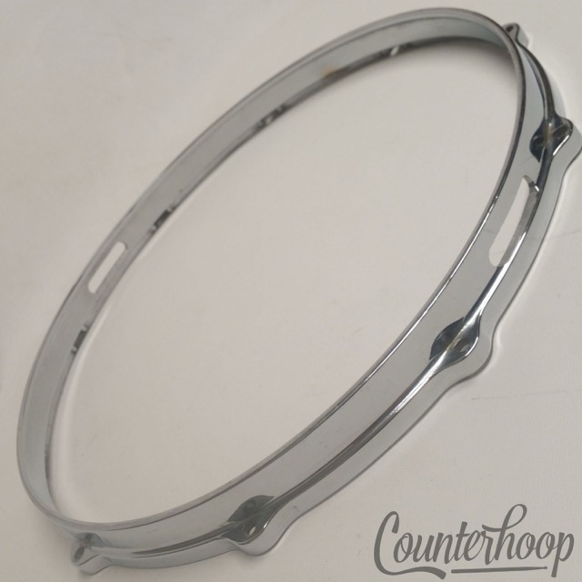 Gretsch 14" Die-Cast Snare Drum Rim 10-Lug Resonant Hoop USA Chrome Vintage 60s — main photograph