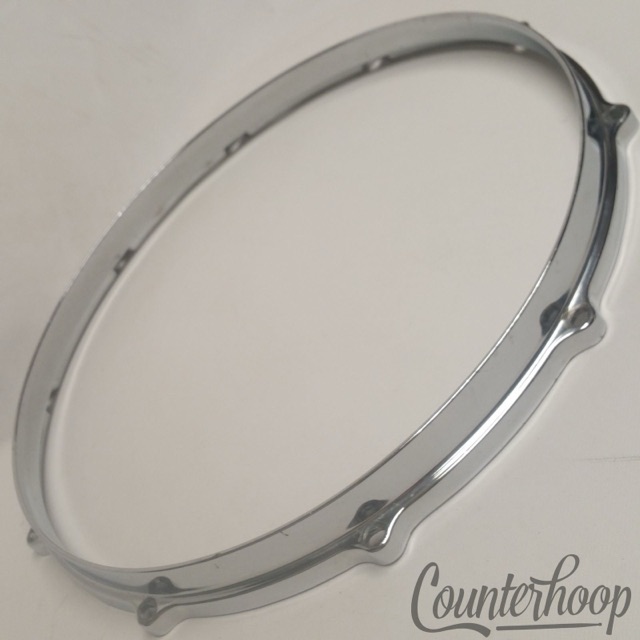 Gretsch 14" Die-Cast Snare Drum Rim 10-Lug Batter Hoop Vintage 70s Chrome USA* — main photograph