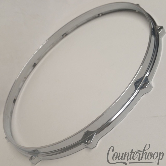 Milestone 14" Die-Cast Snare/Tom Drum Rim 10Lug Batter Hoop Vintage 70s Tempus* — main photograph