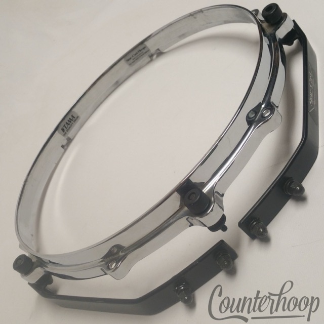 Tama 12" Star-Cast Hoops Tom Drum Rim 6-Lug Batter Hoop Chrome Mount Starclassic — main photograph