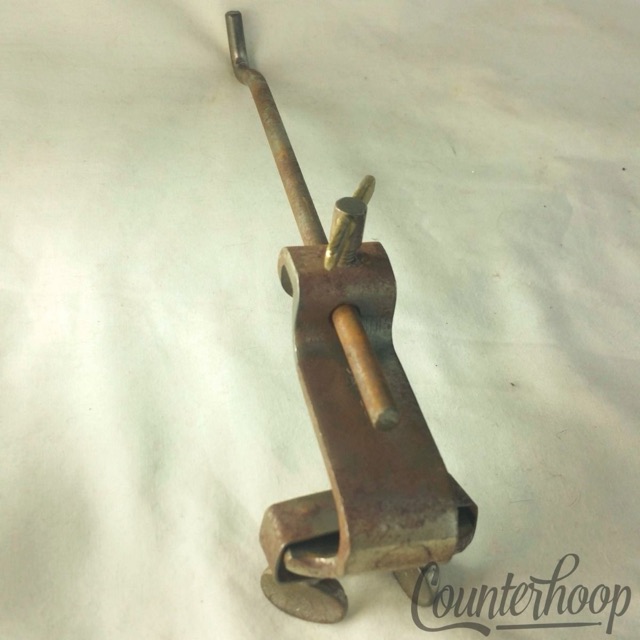 Duplex Triangle Holder Clamp-On Bass Drum Hoop Mount Vintage 10s Early American — main photograph