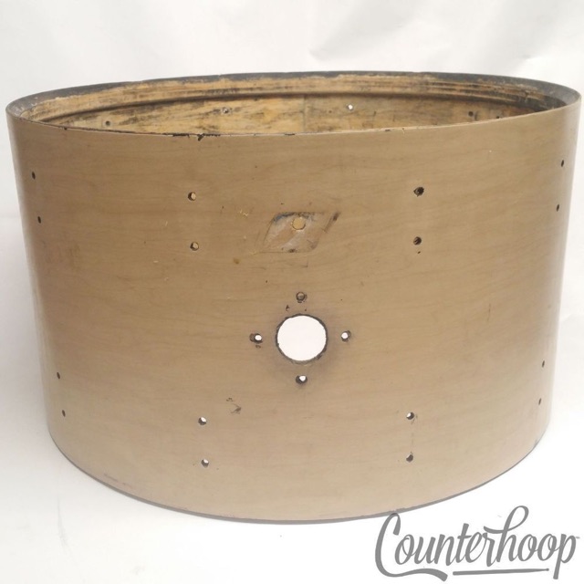 Ludwig 24x14" Bass Drum Shell 70s Vintage Project African Mahogany/Maple Set USA — main photograph