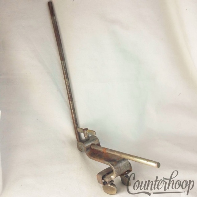 Duplex L-Arm Splash Cymbal Holder Clamp-On Bass Drum Hoop Mount Vintage 10s USA — main photograph