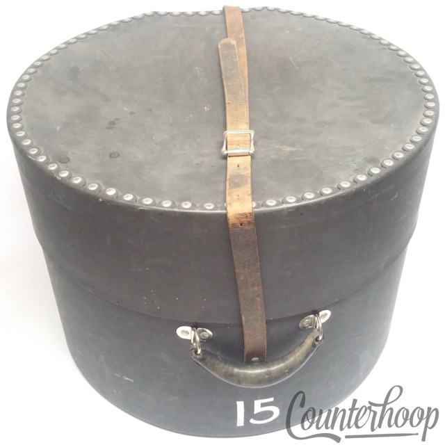 Leedy 12-14x18"Bass Drum/Marching Tom Hard Shell Drum Case Vintage 40s Fiber USA — main photograph